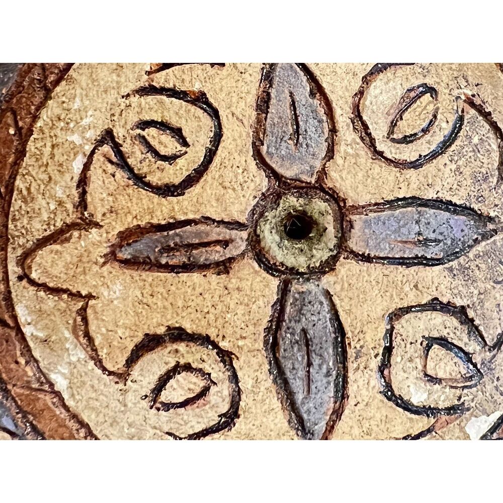 Vintage Antique Ceremonial Decor Pottery Ceramic Ball Asia Middle East 4.5” Dia - Picture 8 of 16